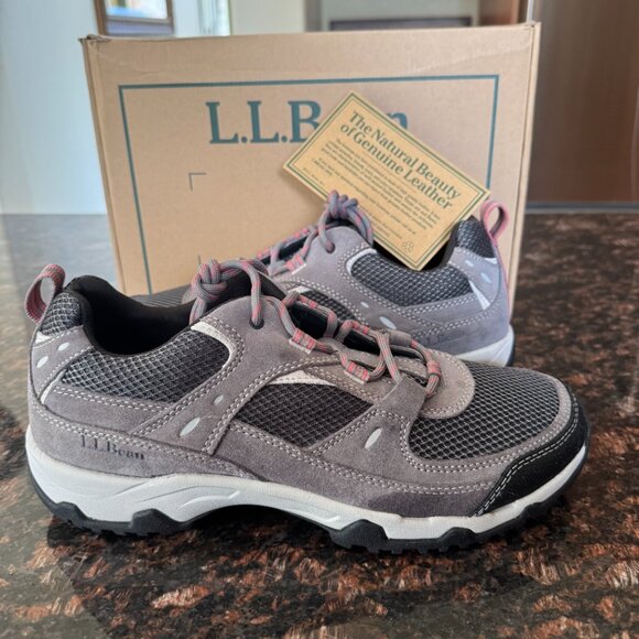 LL Bean Boots Trail Model Hiker 4 Woman's sz 11 Gray Waterproof Low Top - Picture 3 of 11